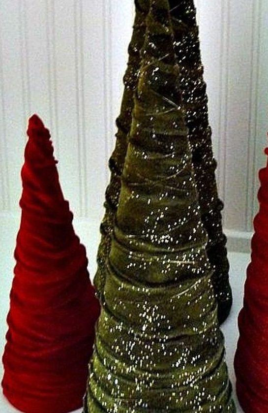 Diy christmas cone trees 40
