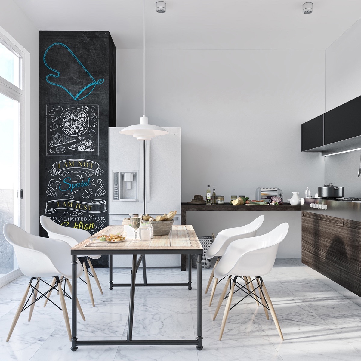 Artsy-minimalist-dining-room