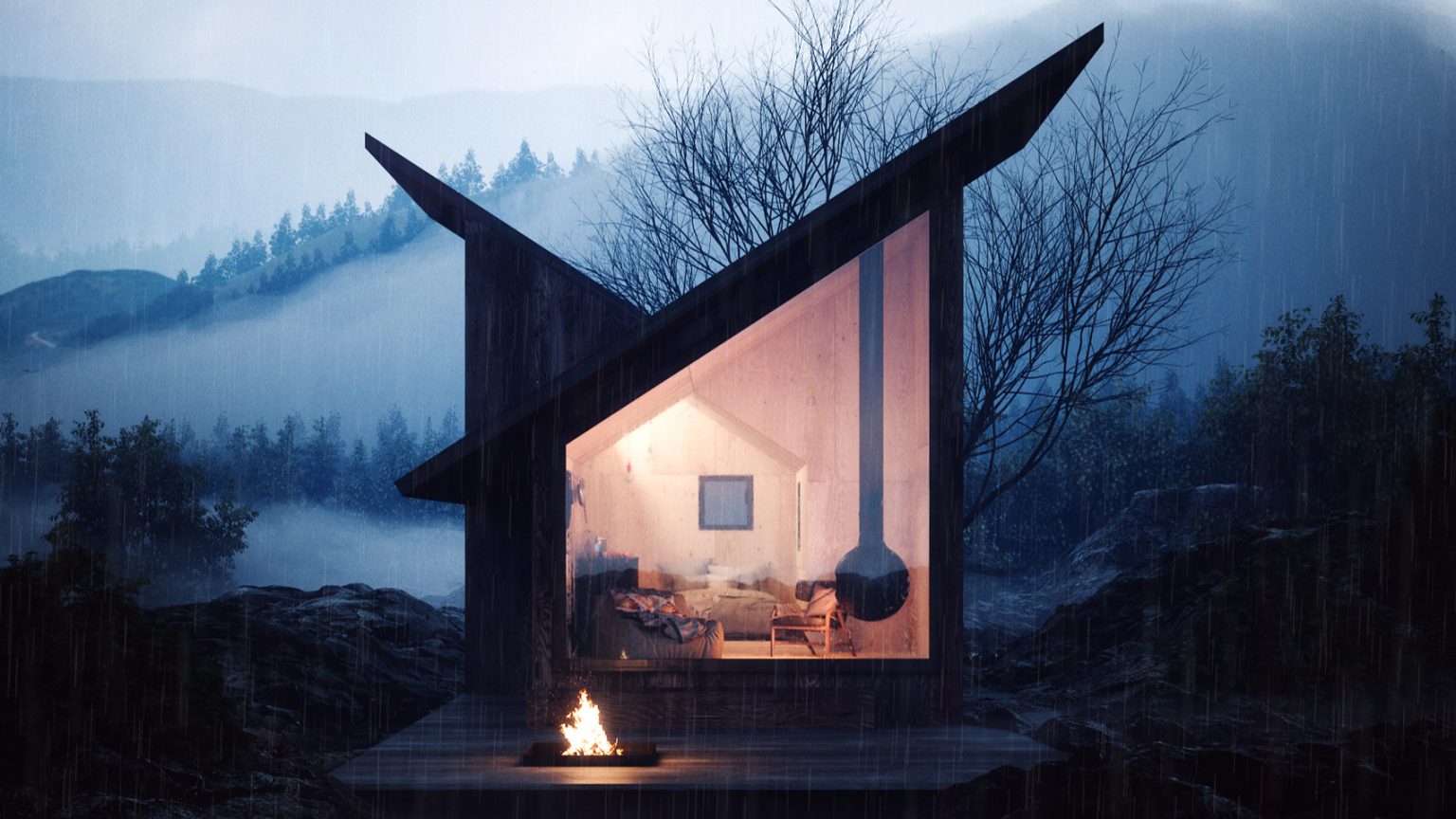 Mountain Refuge; A Tiny Modular Cabin Built From Plywood ~ Matchness.com