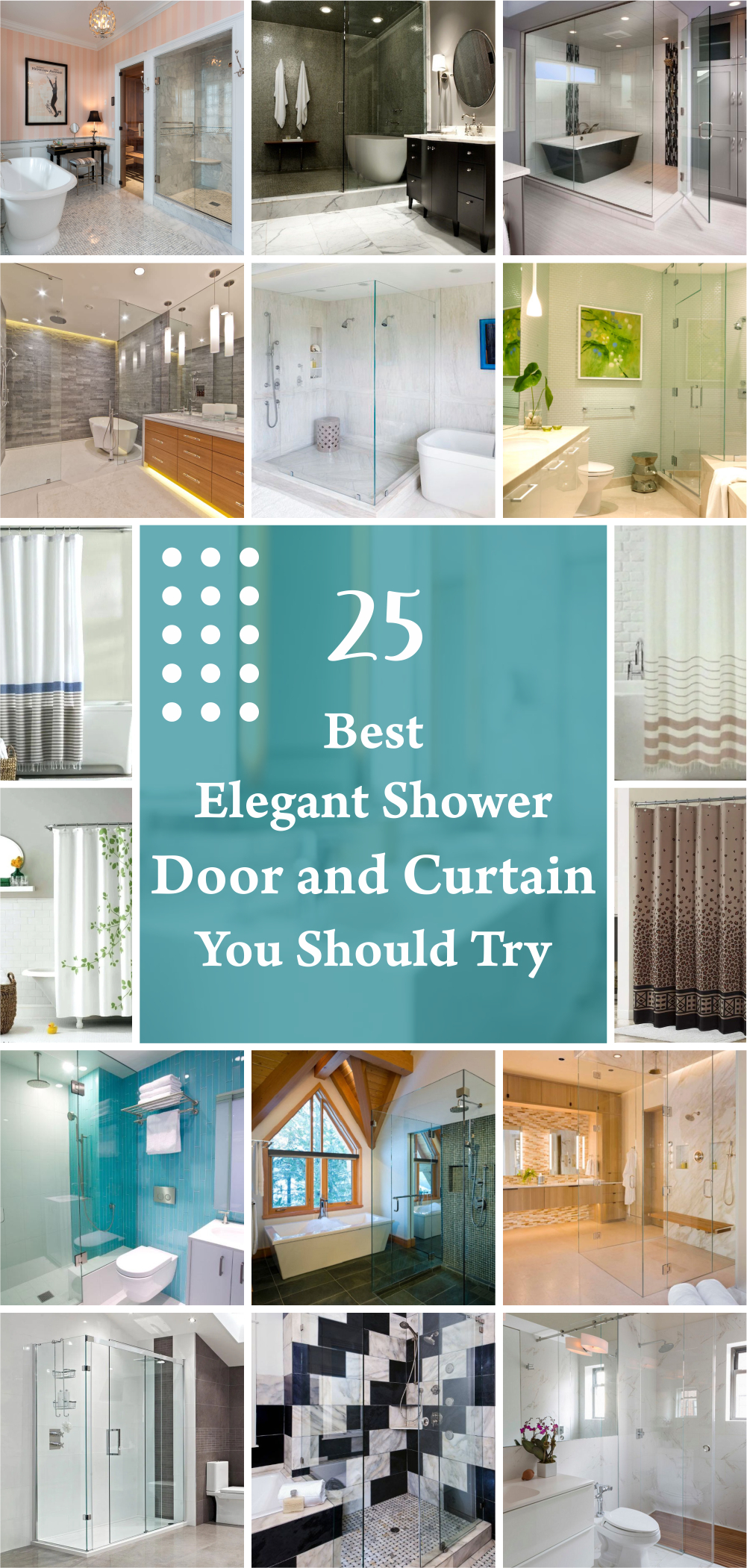 25 best elegant shower door and curtain you should try 1