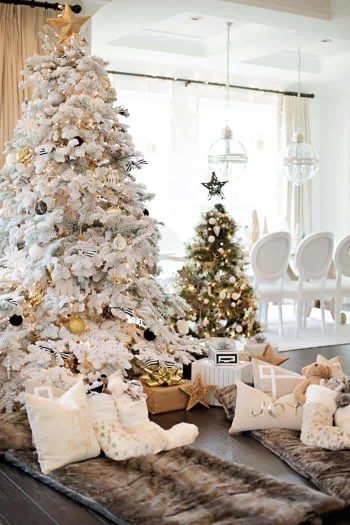 White-christmas-tree-decorating-ideas-20-1-kindesign