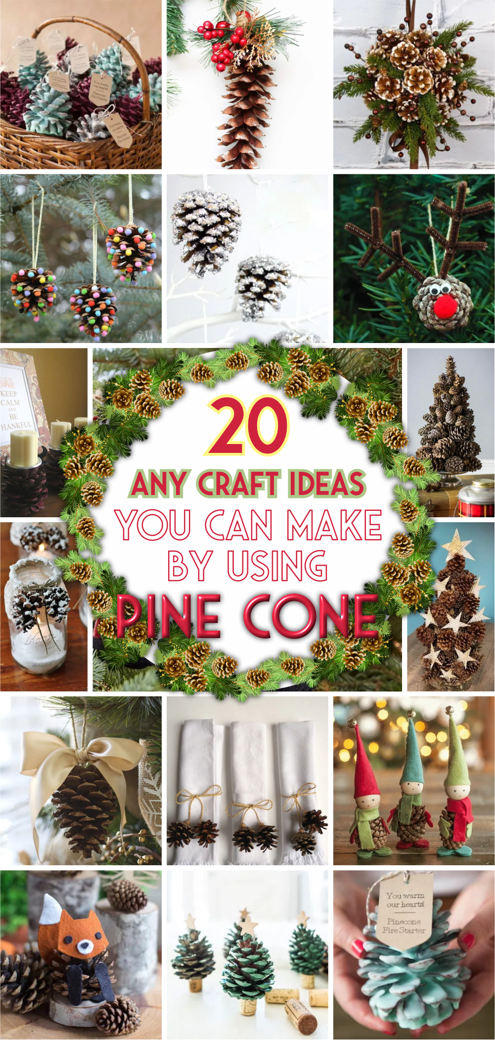 20 any craft ideas you can make by using pine cone 1