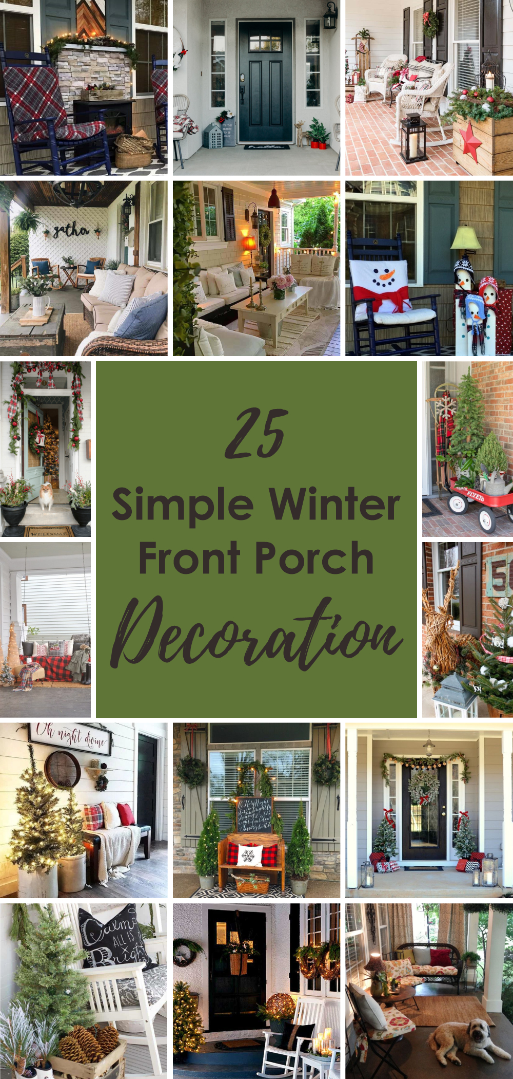 25 simple winter front porch decoration 1