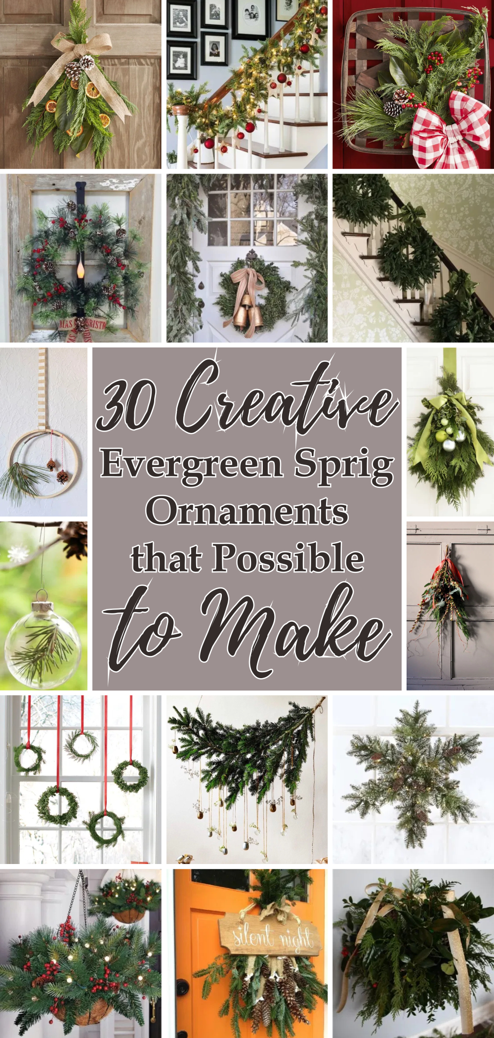 30 creative evergreen sprig ornaments that possible to make 1