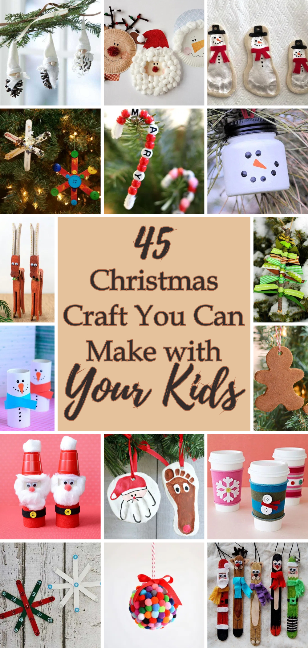 45 christmas craft you can make with your kids 1