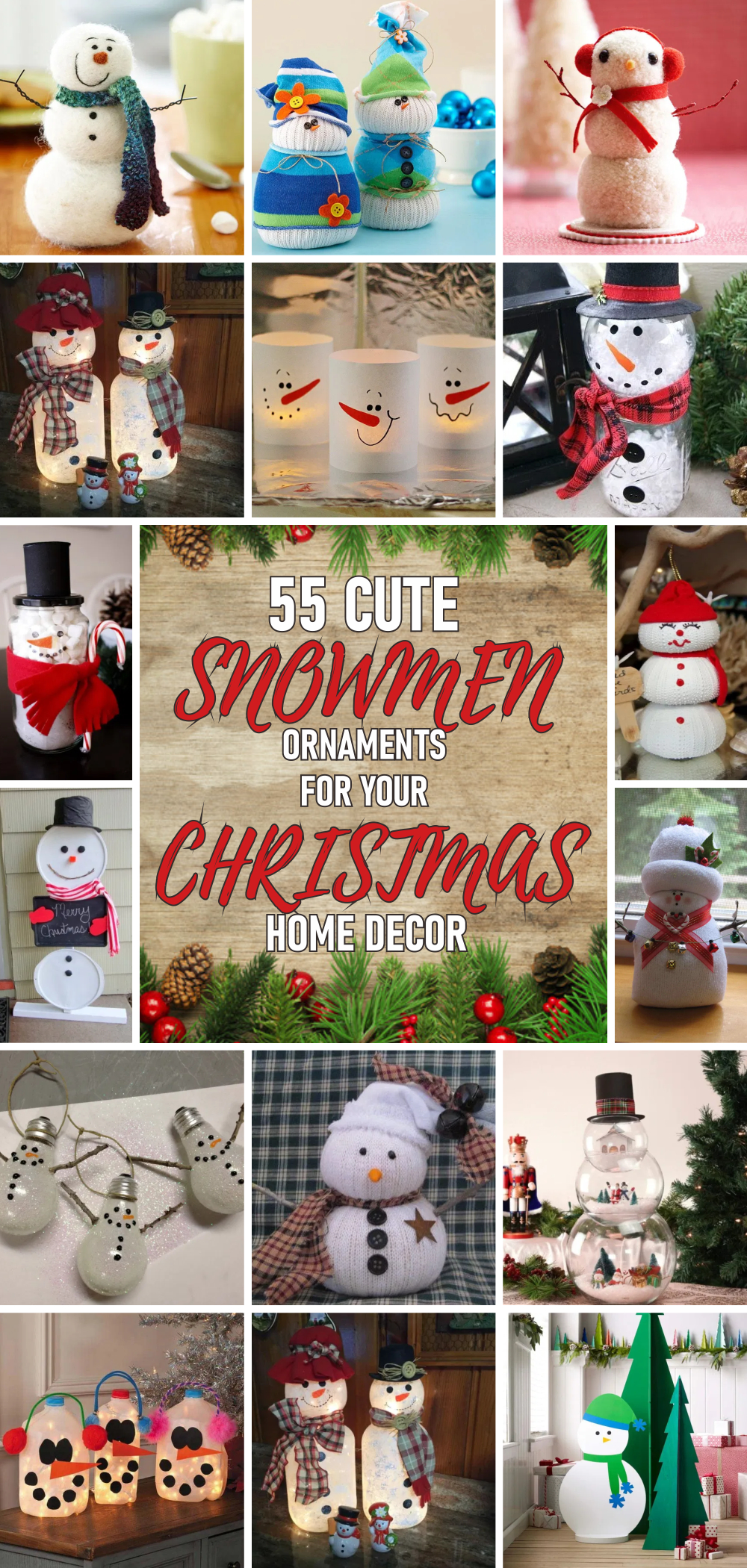 55 cute snowmen ornaments for your christmas home decor 1