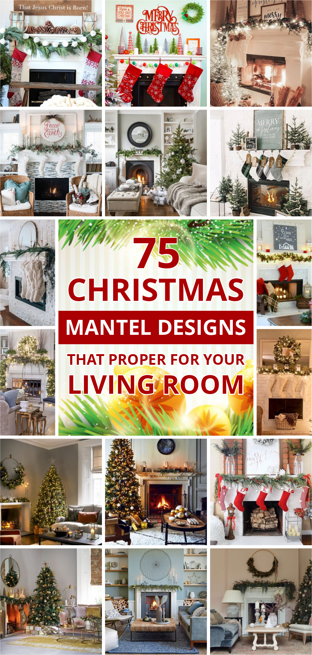 75 christmas mantel designs that proper for your living room 1