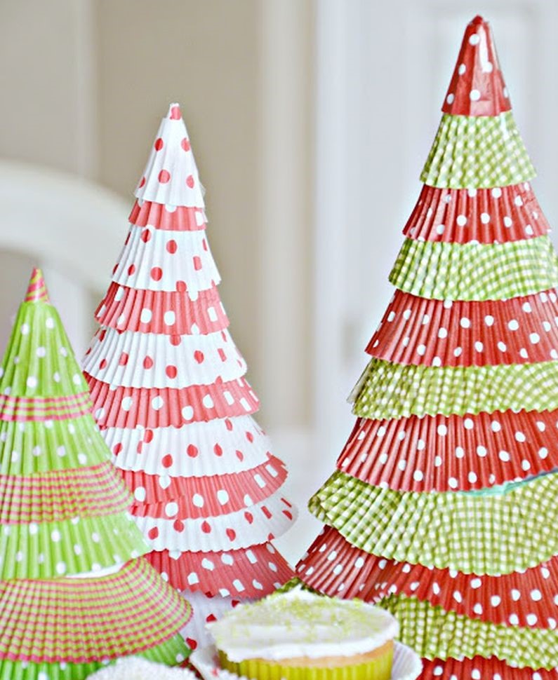 Cupcake-liner-christmas-trees