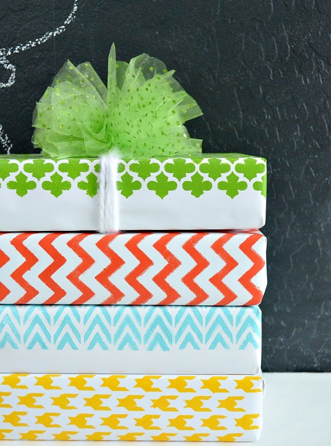 Diy-stenciled-wrapping-paper