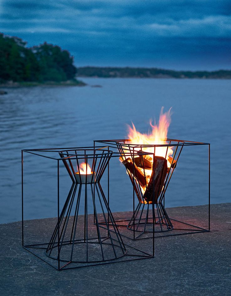 Wire+basket+fire+pit