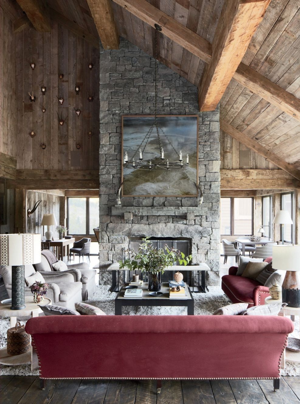 1-rustic-living-room-wall-antlers-2