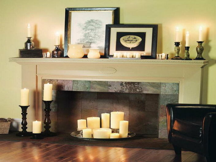 2-candles-decoration-ideas-for-fireplace