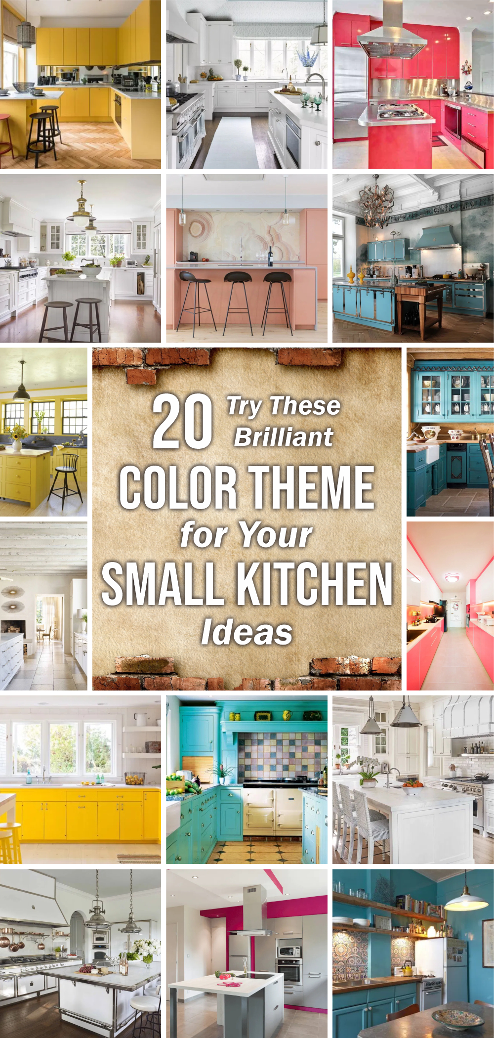 20 try these brilliant color theme for you small kitchen ideas 1
