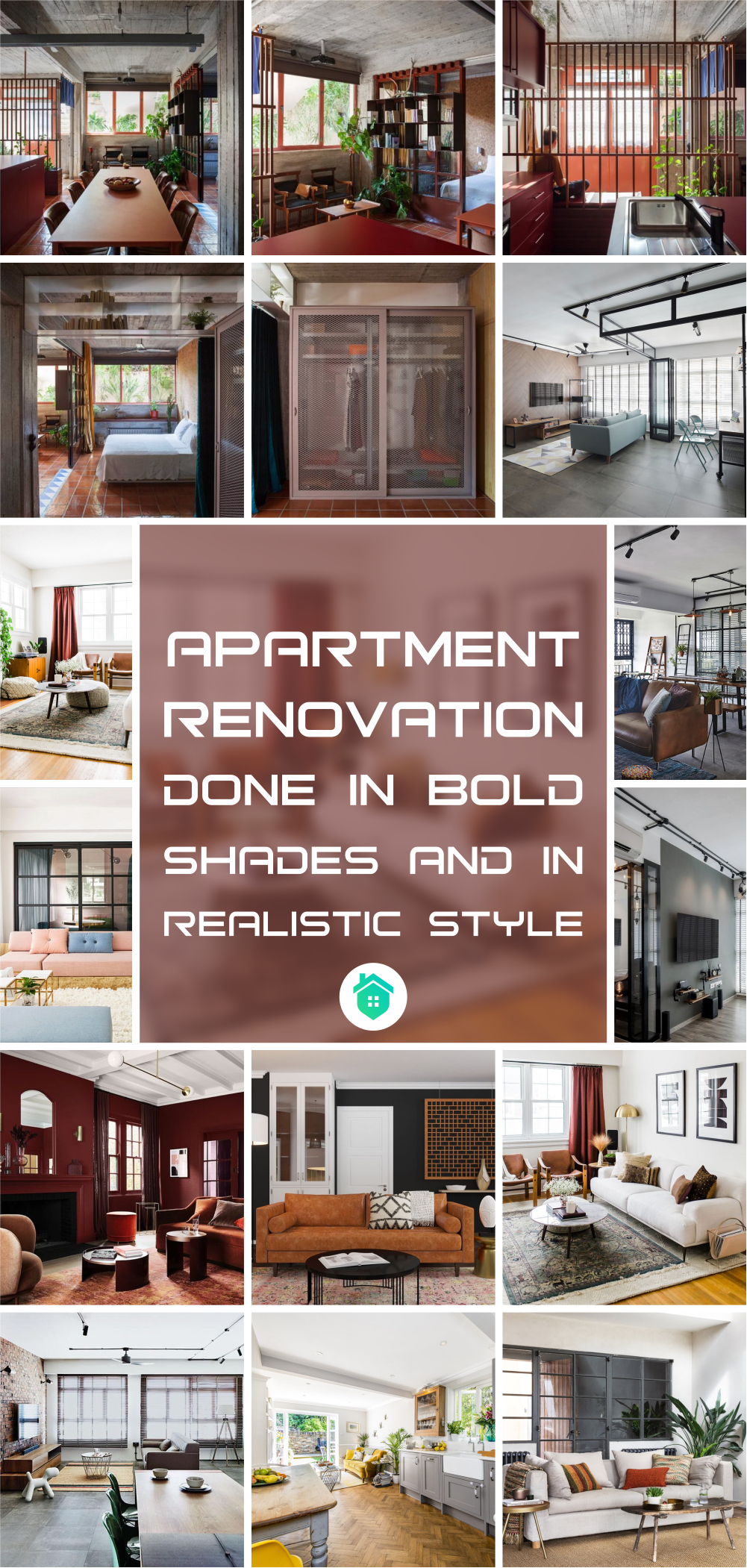 Apartment renovation done in bold shades and in realistic style 1