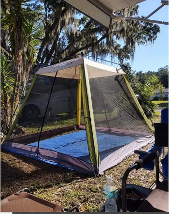Create a screen room Good-Looking Campsite And Patio Decorating Ideas For All Types Of RVers