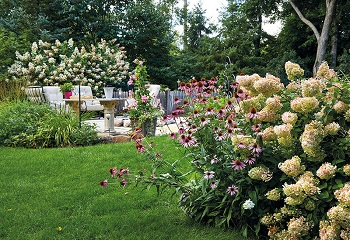 Pretty pink garden for an easy and elegant garden color theme 3