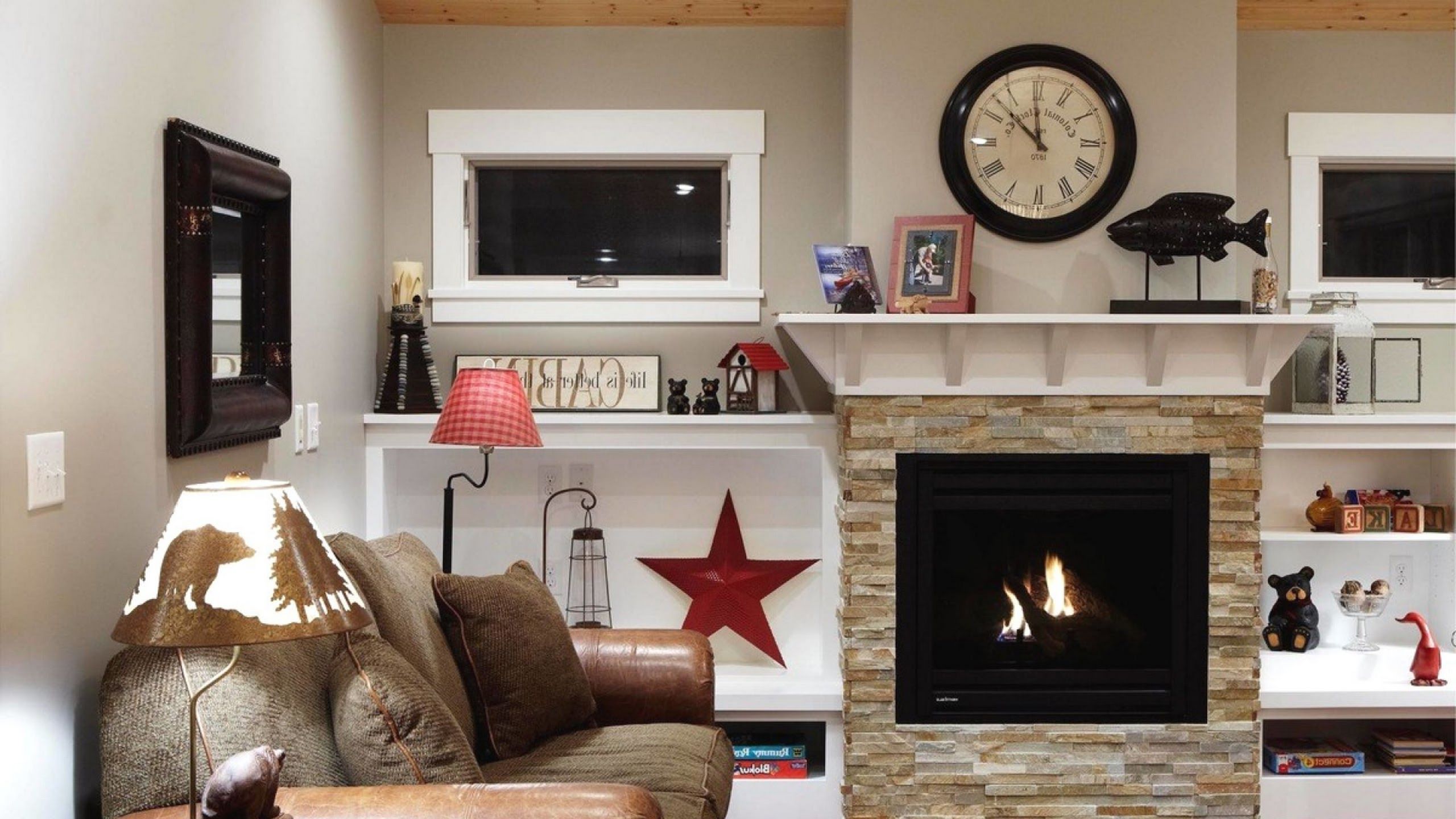 Stacked-stone-fireplace