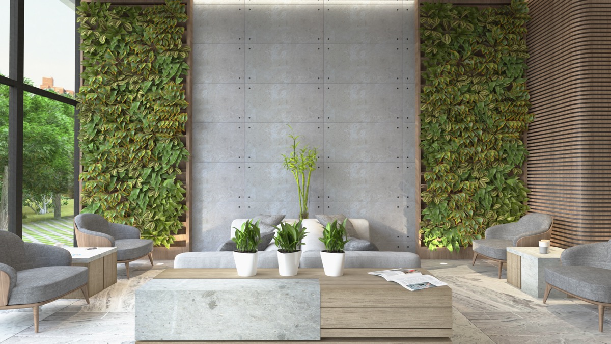 Concrete-and-green-wall-nature-inspired-living-room