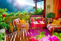 Gorgeous tropical balcony garden
