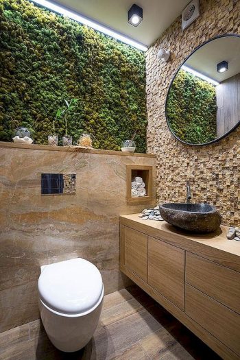 Moss wall in your bathroom