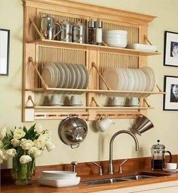 17 Mind-Blowing Design Rustic Plate Racks For Your Lovely Kitchen