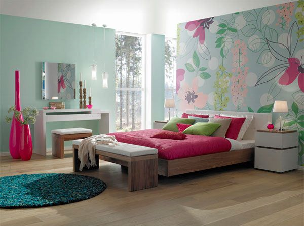 1-pinkandgreenpastelbedroom