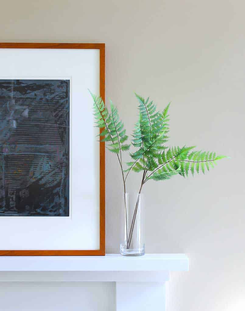 2-diy-fake-plant-decor-fireplace-mantle