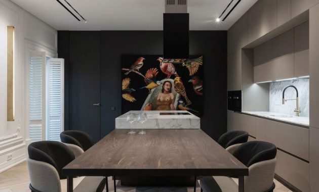 Apartment interior design for a single women with full of coziness and tender 3