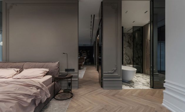 Apartment interior design for a single women with full of coziness and tender 5