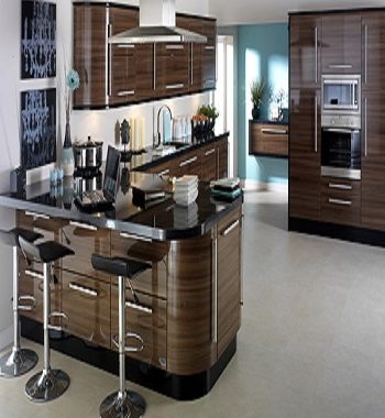 Apollo walnut High Gloss Kitchen Style To Style With Earth Tone Design Ideas