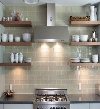Austin residence style Utilitarian Contemporary Kitchen Floating Shelves Ideas For Best Additional Storage