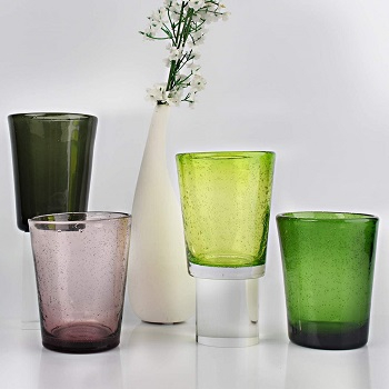 Bubble colored glassware Prettiest Colored Glassware You Can Definitely Add For Your Collection