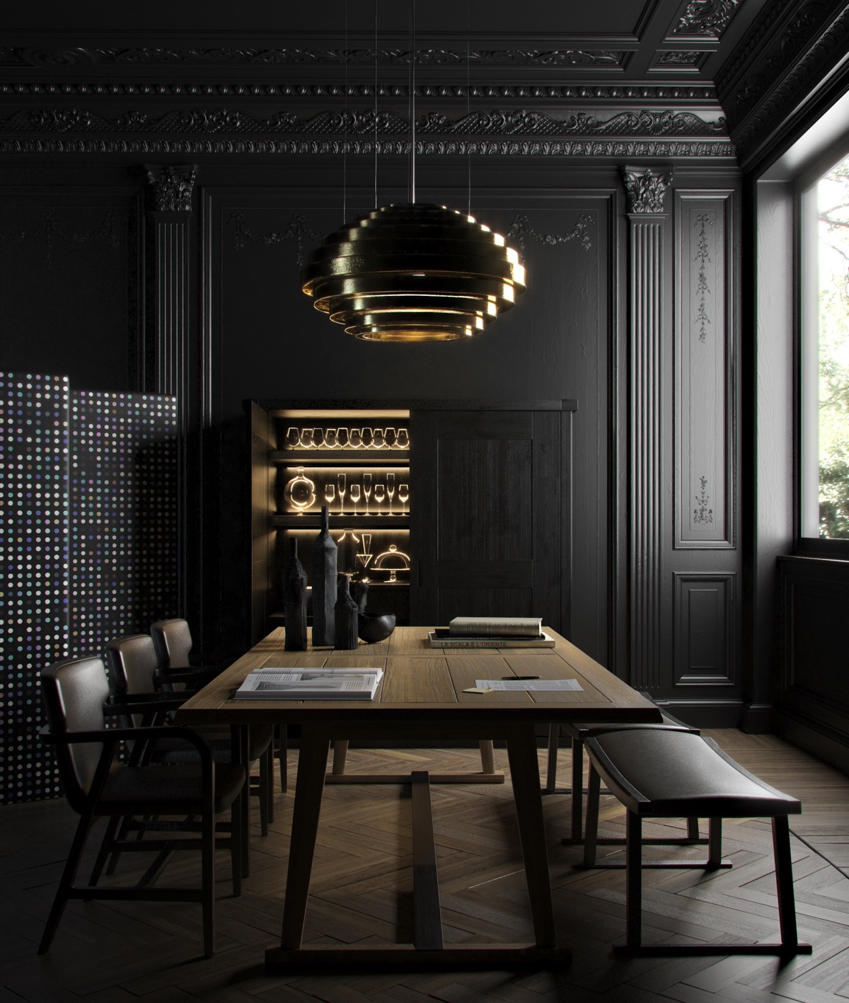 Gold-pendant-light