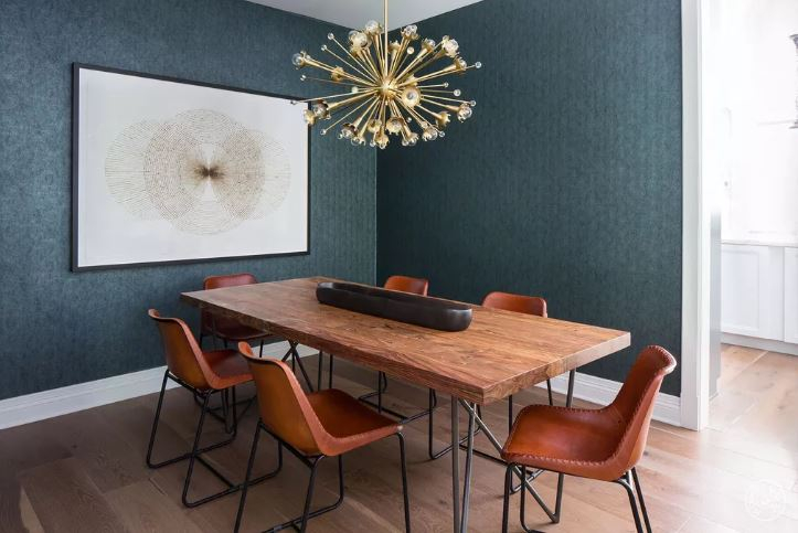 Golden sputnik chandelier