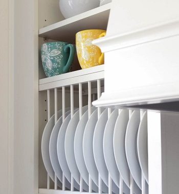 Inside cabinet plate rack Uncomplicated Plate Racks Ideas To Stack Your Plates