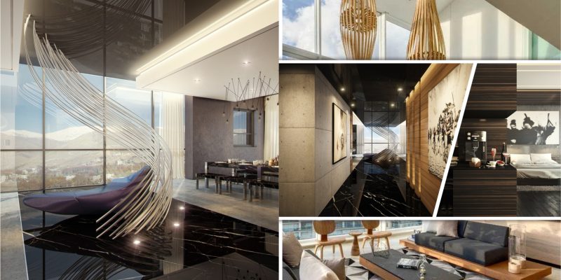 Luxury penthouse design with dramatic touches 2