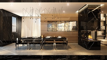 Luxury penthouse design with dramatic touches 4