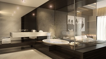 Luxury penthouse design with dramatic touches 7