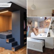Magnificent apartment with an elevated bed for the necessary storage beneath 2