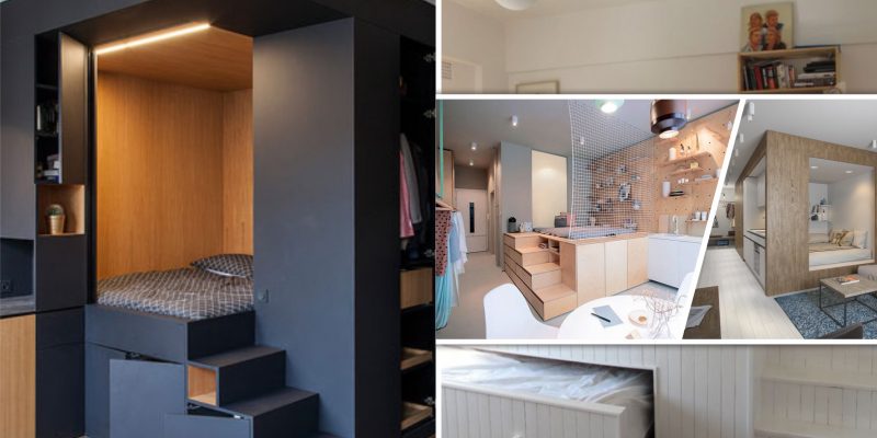 Magnificent apartment with an elevated bed for the necessary storage beneath 2
