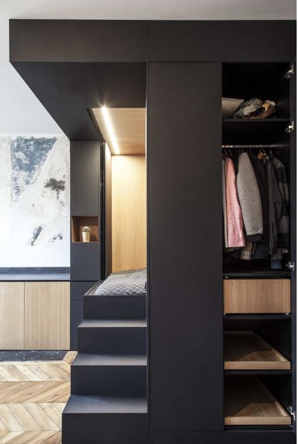 Magnificent apartment with an elevated bed for the necessary storage beneath 5