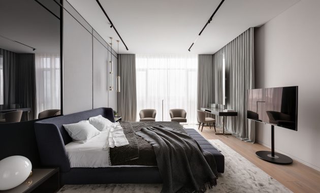 Modern and chic family apartment interior design with a cool kid’s room 3