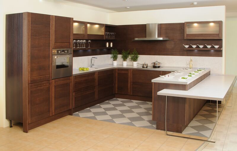 Modern-dark-wood-kitchen