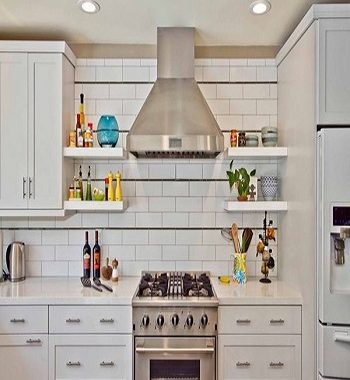 Modern rustic Utilitarian Contemporary Kitchen Floating Shelves Ideas For Best Additional Storage