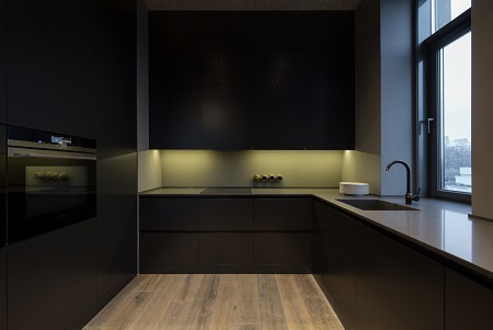 Picturesque apartment design with dark masculine interior 4