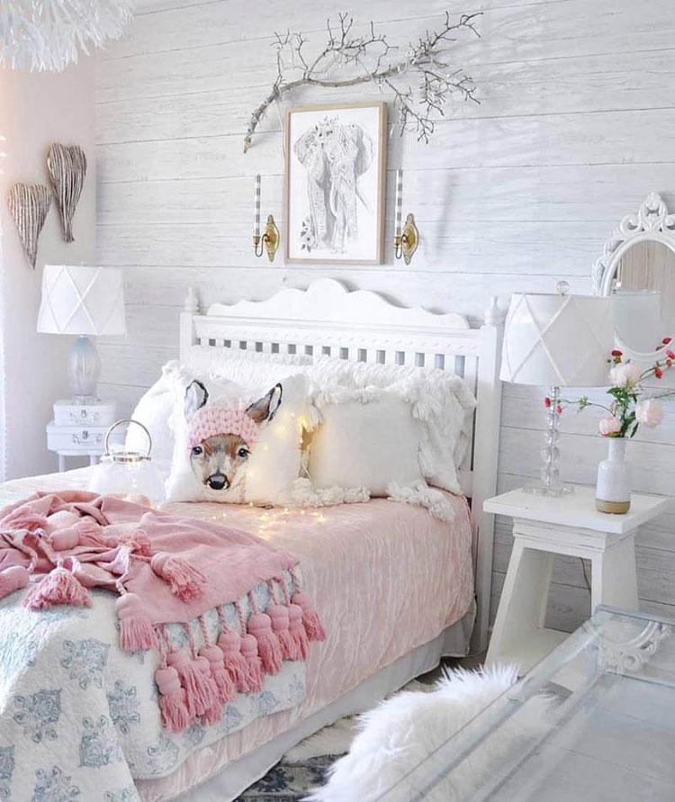 Picturesque-white-teen-girl-bedroom-with-rustic-elements