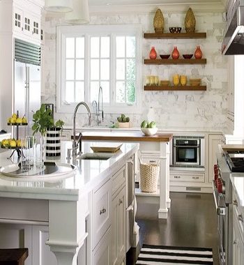 Simple floatng shelf Utilitarian Contemporary Kitchen Floating Shelves Ideas For Best Additional Storage