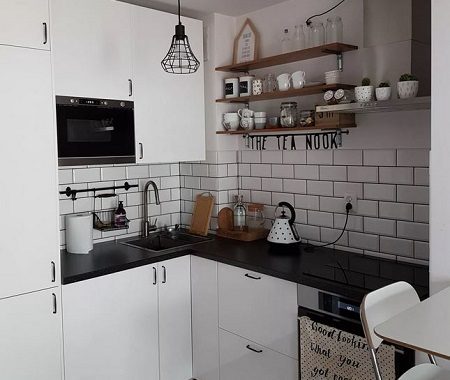 Small white kitchen decor