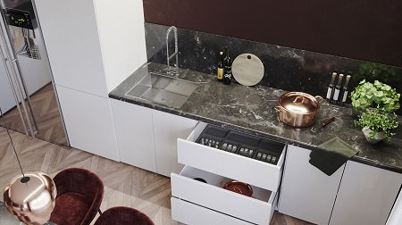 Splendid kitchen interior with warm mood for cozy evenings 3