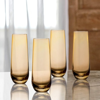 Stemless champagne Prettiest Colored Glassware You Can Definitely Add For Your Collection